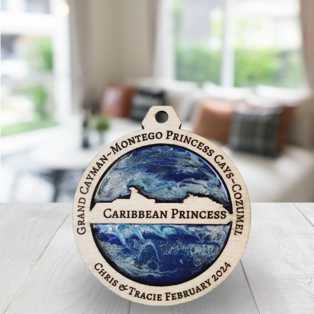 Personalized Resin Filled Cruise Ornament