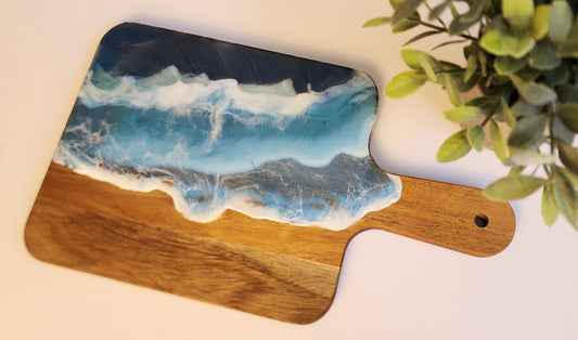 Dark And Light Waves Serving Board