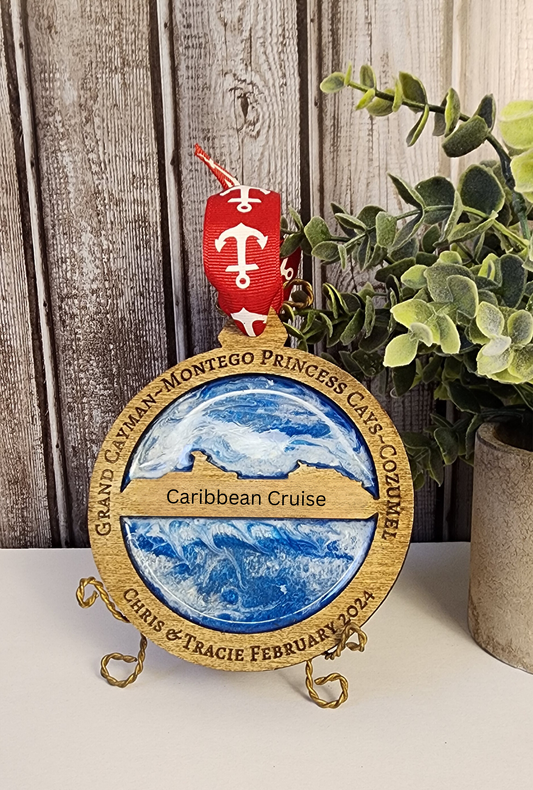 Personalized Resin Filled Cruise Ornament